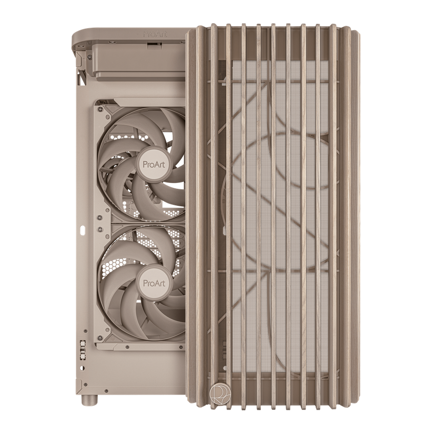 ProArt PA401 Wood Edition Beige front panel cooling design